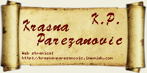 Krasna Parezanović vizit kartica